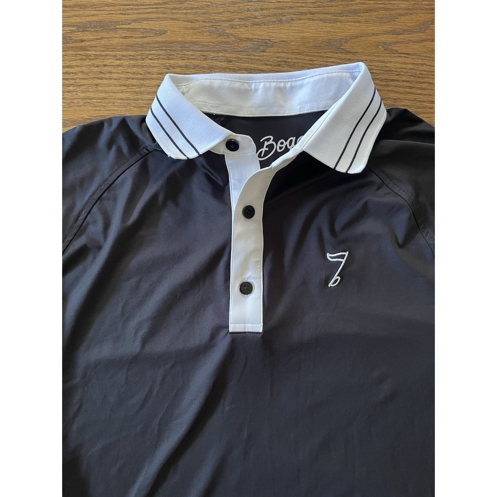 Boge Polo Shirt Black Performance‎ Golf Short Sleeve - men's large ⛳️